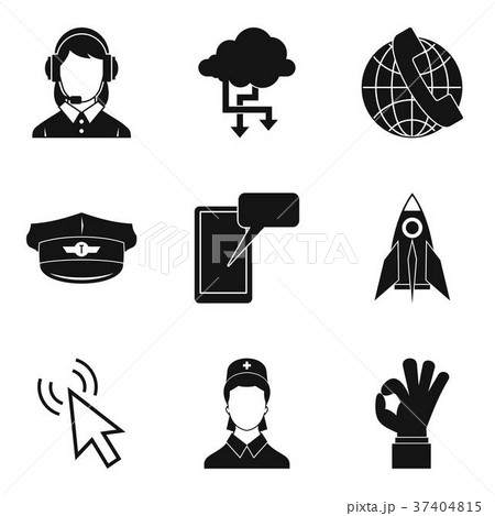 Connectivity icons set, simple style Connectivity icons set, simple style 37404815