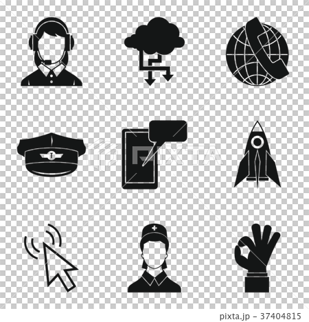 Connectivity icons set, simple style Connectivity icons set, simple style 37404815