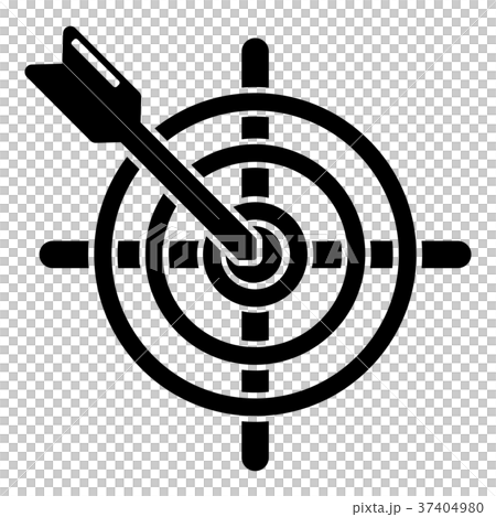 Arrow target icon, simple black style 37404980