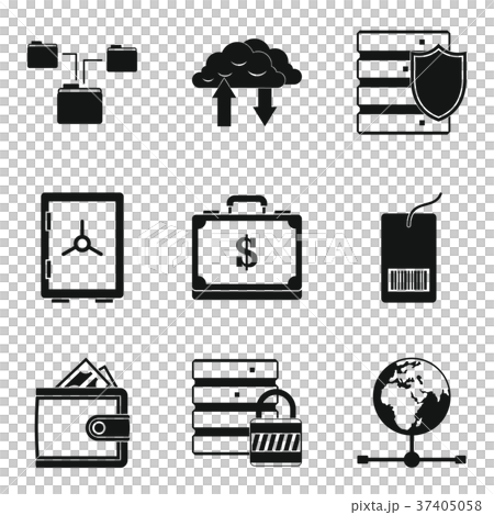 World money icons set, simple style World money icons set, simple style 37405058