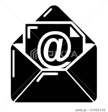 Email icon, simple black style 37405156