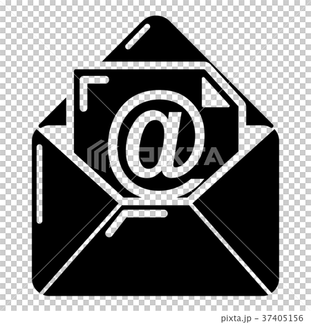 Email icon, simple black style 37405156