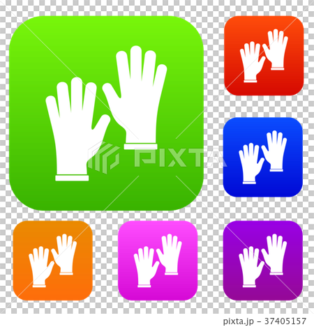 Medical gloves set color collection 37405157