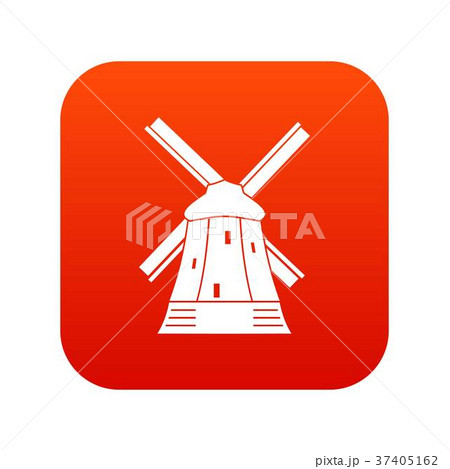 Mill icon digital red 37405162