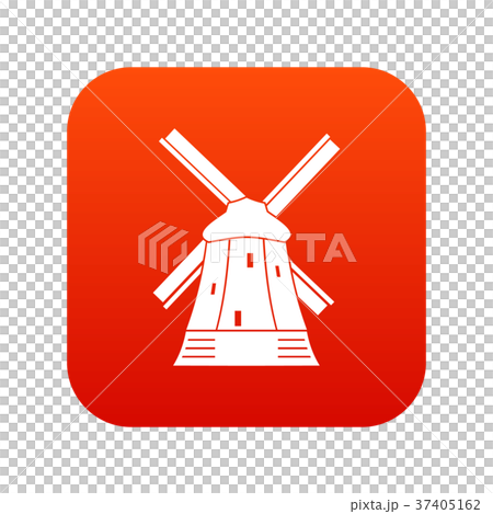 Mill icon digital red 37405162
