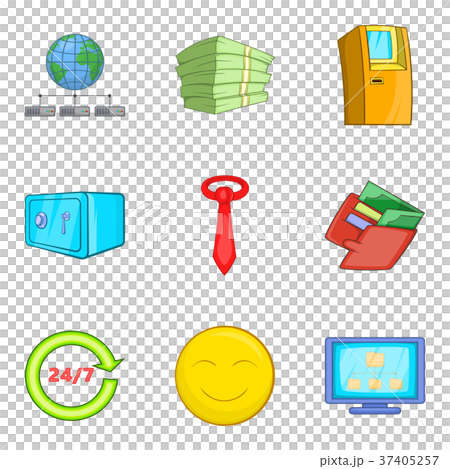 Sufficiency icons set, cartoon style 37405257