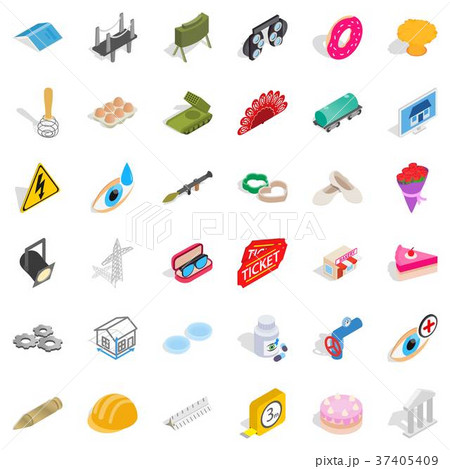 Helmet icons set, isometric style Helmet icons set, isometric style 37405409