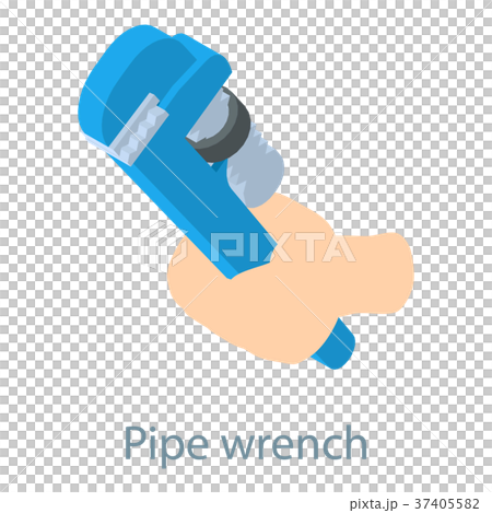 Pipe wrench icon, isometric 3d style Pipe wrench icon, isometric 3d style 37405582