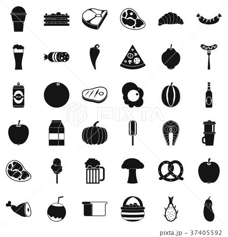 Coffee icons set, simle style Coffee icons set, simle style 37405592