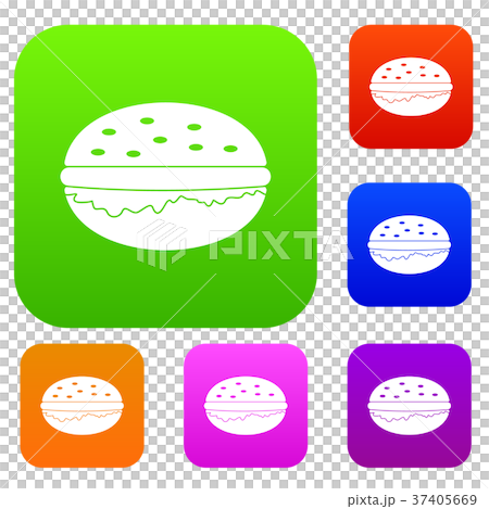 Burger set color collection - Stock Illustration [37405669] - PIXTA