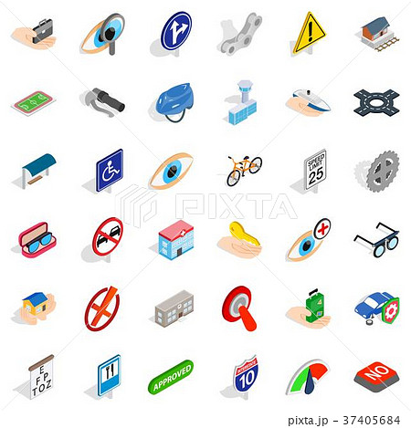 Cross icons set, isometric style Cross icons set, isometric style 37405684