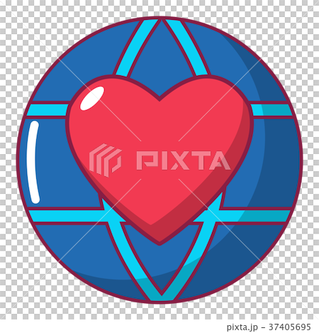 Planet heart icon, cartoon style Planet heart icon, cartoon style 37405695