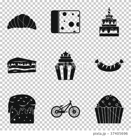 Calory icons set, simple style Calory icons set, simple style 37405696