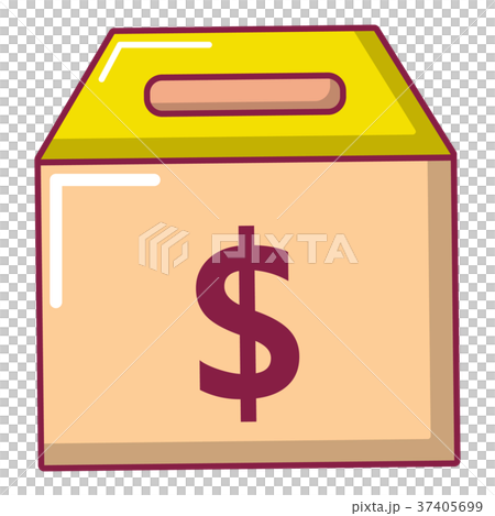 Box money icon, cartoon style 37405699