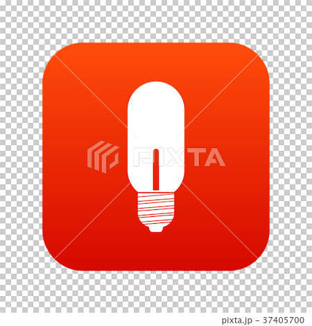 Light bulb icon digital red 37405700