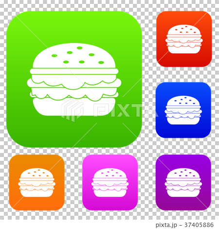Burger set color collection - Stock Illustration [37405886] - PIXTA