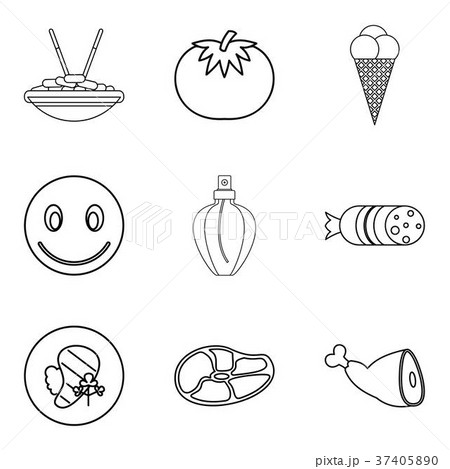 Make merry icons set, outline style Make merry icons set, outline style 37405890