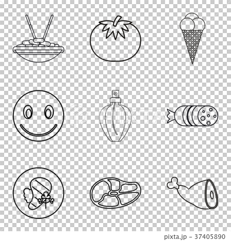 Make merry icons set, outline style Make merry icons set, outline style 37405890