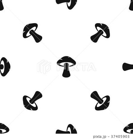 Tubular mushroom pattern seamless black 37405903
