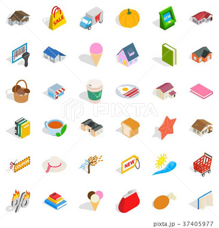 Sweet icons set, isometric style 37405977