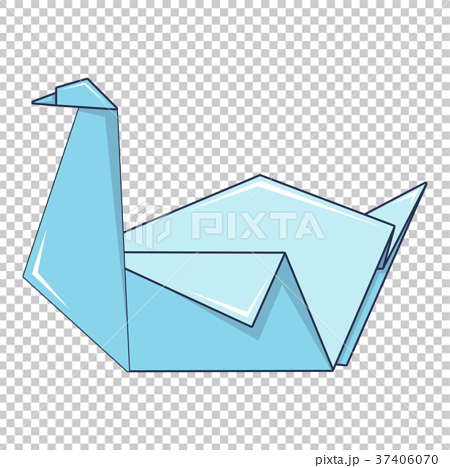 Origami Swan Icon Cartoon Styleのイラスト素材