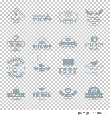 Delivery service logo icons set, simple style 37406122