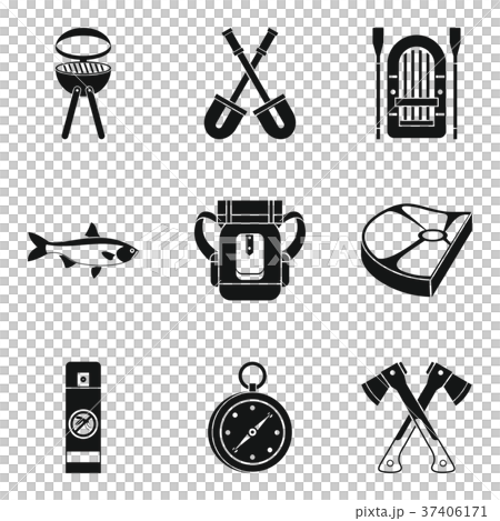 Campaign icons set, simple style 37406171