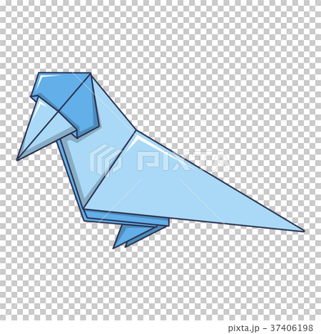 Origami bird icon, cartoon style Origami bird icon, cartoon style 37406198