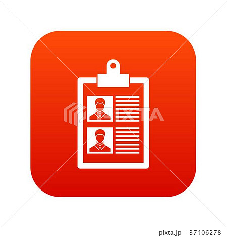 Resume of two candidates icon digital red Resume of two candidates icon digital red 37406278