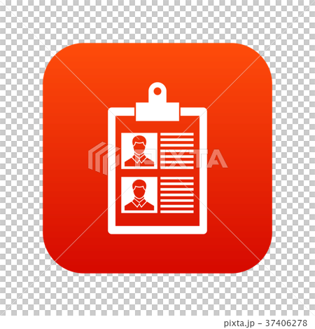 Resume of two candidates icon digital red Resume of two candidates icon digital red 37406278
