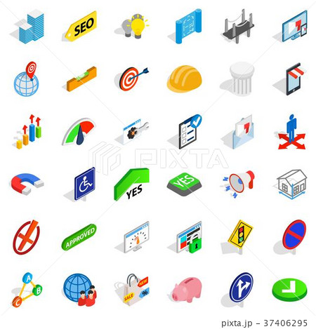 Solution icons set, isometric style Solution icons set, isometric style 37406295