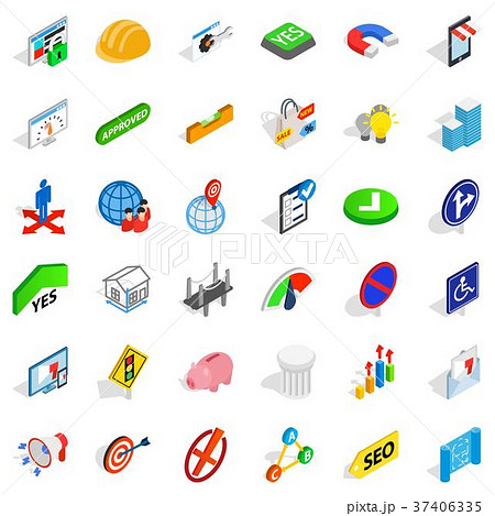 Resolve icons set, isometric style Resolve icons set, isometric style 37406335