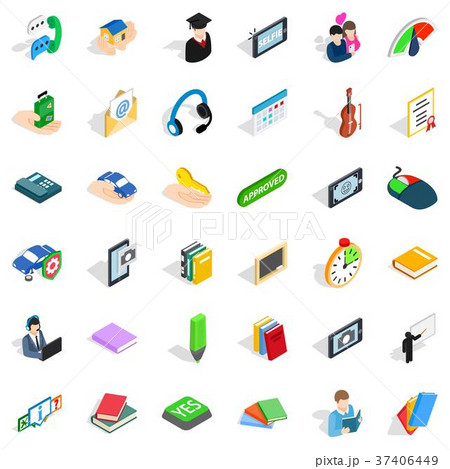 Dialog icons set, isometric style Dialog icons set, isometric style 37406449