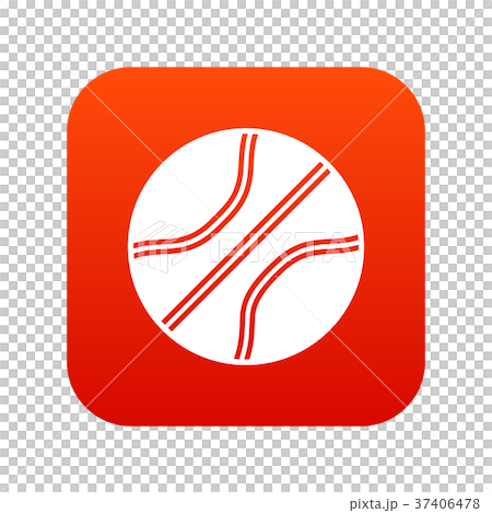 Basketball ball icon digital red 37406478