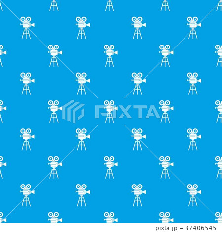 Retro film projector pattern seamless blue 37406545