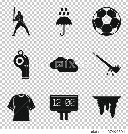 Match point icons set, simple style-插圖素材 [37406804] - PIXTA圖庫