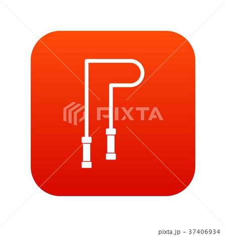 Skipping rope icon digital red Skipping rope icon digital red 37406934