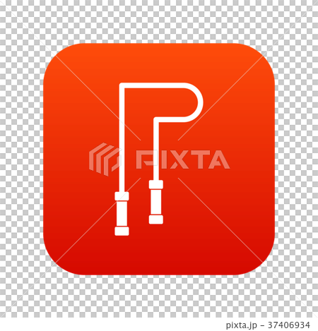 Skipping rope icon digital red Skipping rope icon digital red 37406934