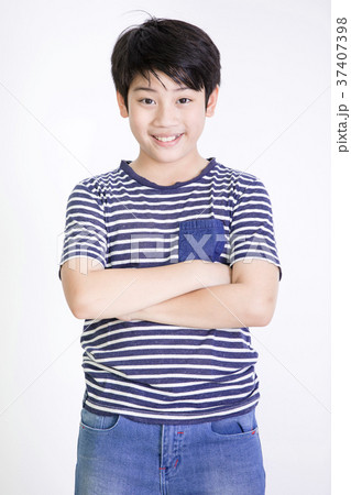 Portrait of asian cute boy with smile face, Portrait of asian cute boy with smile face, 37407398