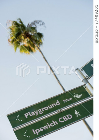 Road sign in Ipswich City, Queensland. 37409201