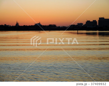 日の出前の朝焼け 葛西臨海公園   37409932