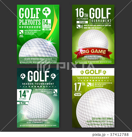 Golf Poster Set Vector. Design For Sport Bar 37412788