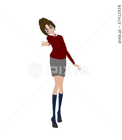 ポーズする女子学生 Prtmong 2dcg イラスト素材のイラスト素材 ポーズする女子学生 Prtmong 2dcg イラスト素材のイラスト素材