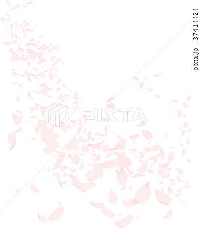 桜の花びらが舞い散るイメージのイラスト素材