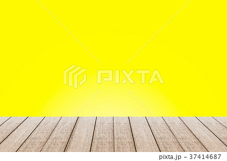 Wood table with yellow color. 37414687