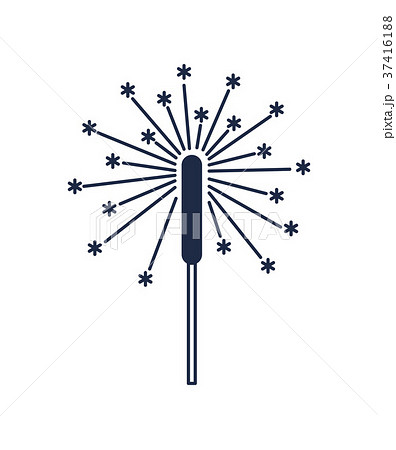 Christmas sparkler isolated vector icon 37416188