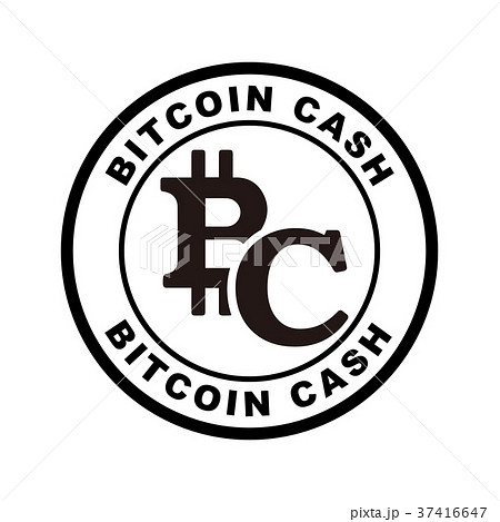 仮想通貨ロゴアイコン ビットコインキャッシュ Bitcoin Cash のイラスト素材