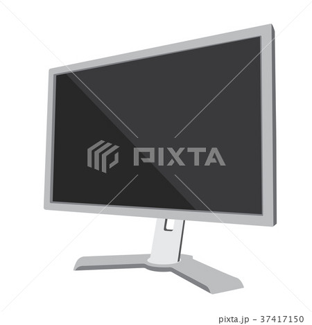 Modern computer monitor with black screen 37417150