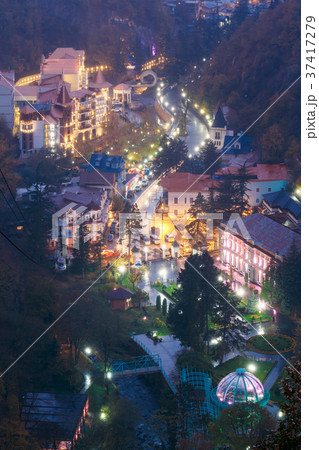 Borjomi, Samtskhe-Javakheti, Georgia. Aerial View Borjomi, Samtskhe-Javakheti, Georgia. Aerial View 37417279