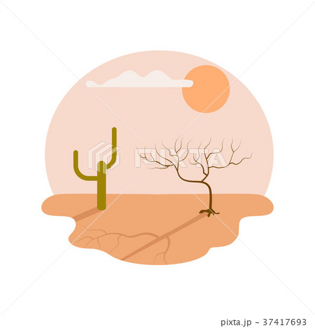 Drought desert isolated vector icon Drought desert isolated vector icon 37417693